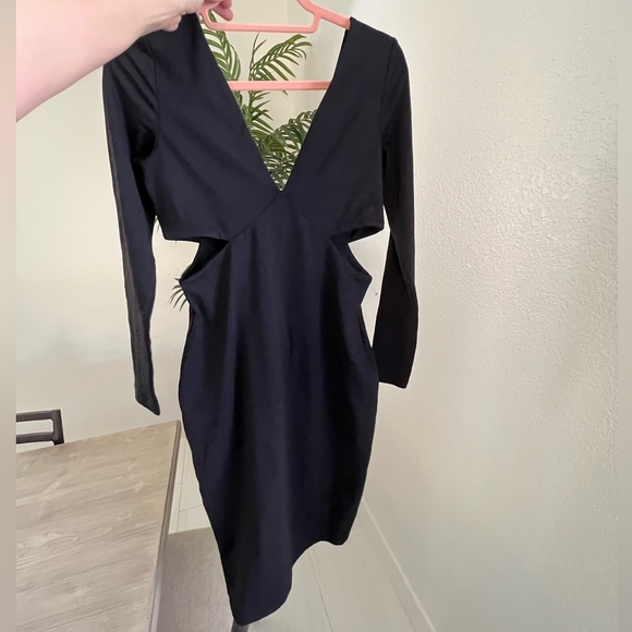 SUSANA MONACO- Long Sleeve Side Cutout Body-Con Dress- Size L - Picture 4 of 6